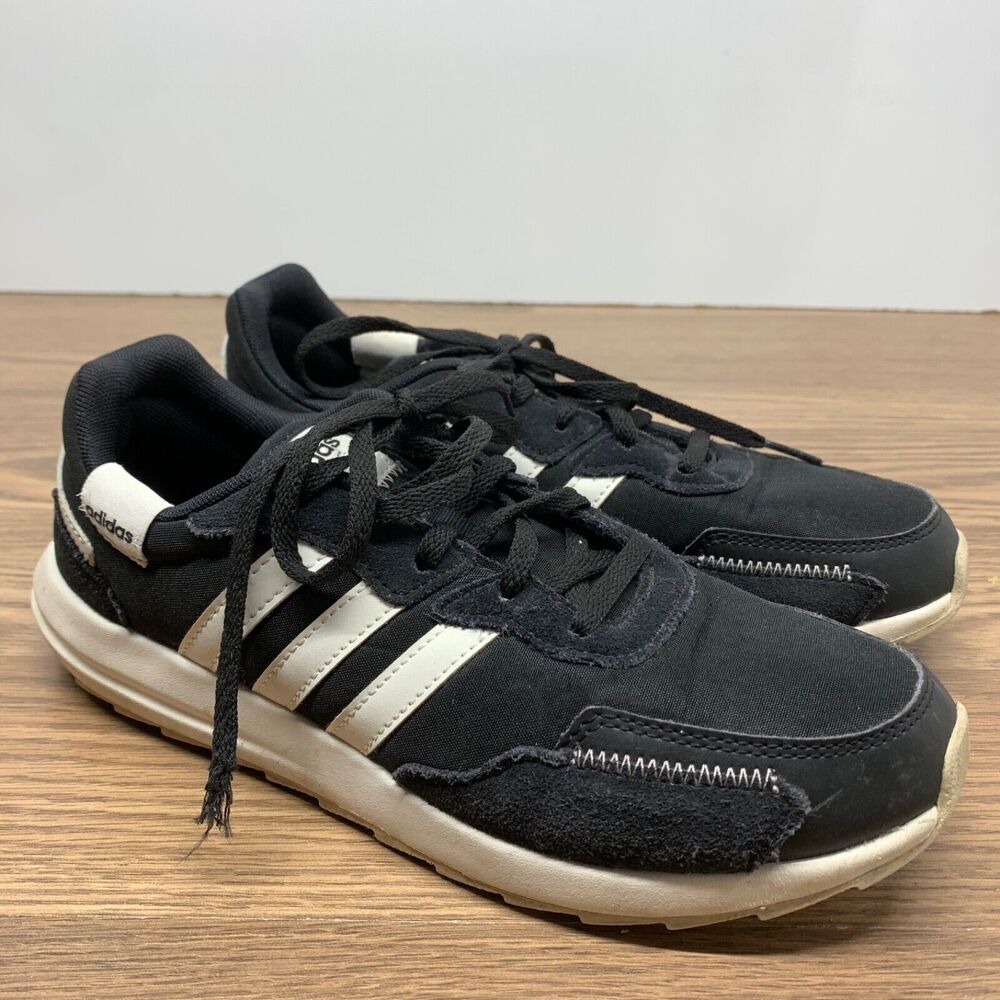 Adidas Retrorun Black Running Jogging Shoes Walking Sneakers Womens Size‎ 8
